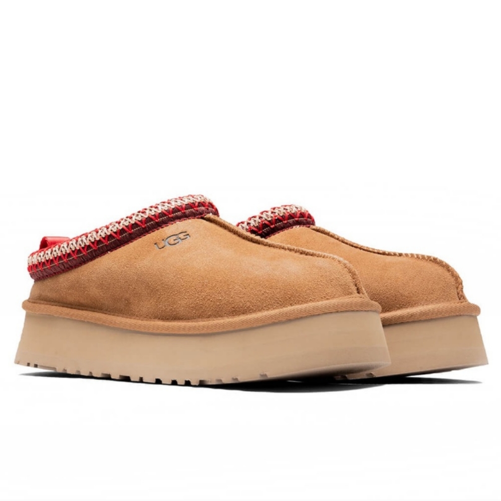 New Ugg Tazz Platform Mule Slippers Chestnut sz 11